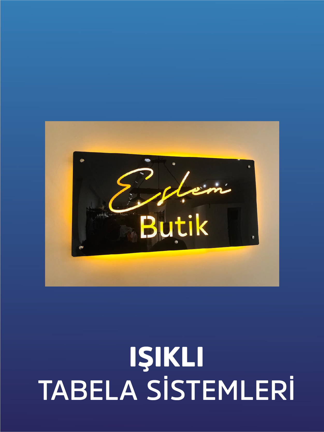 Işıklı Pleksi Kutu Harf Tabela