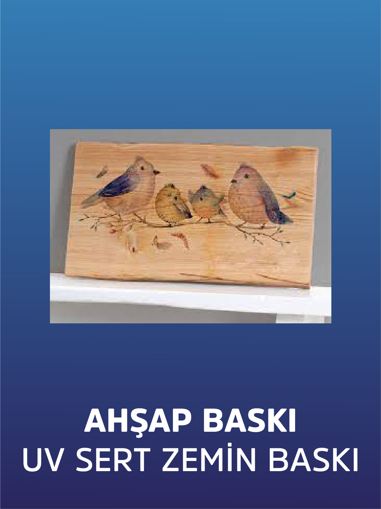 Ahşap Yüzeye UV Baskı Tablo